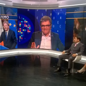 Giulio Bacosi in diretta a RaiNews24 per parlare di migranti e ong