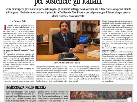 Servono soldi, subito, per sostenere gli italiani – Giulio Bacosi su CRONACHE NAZIONALI Servono soldi, subito, per sostenere gli italiani – Giulio Bacosi su CRONACHE NAZIONALI