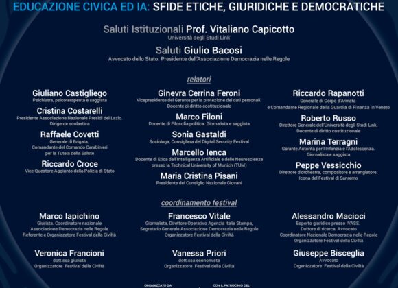 A Roma il primo Festival della Civiltà su Educazione Civica e Intelligenza Artificiale